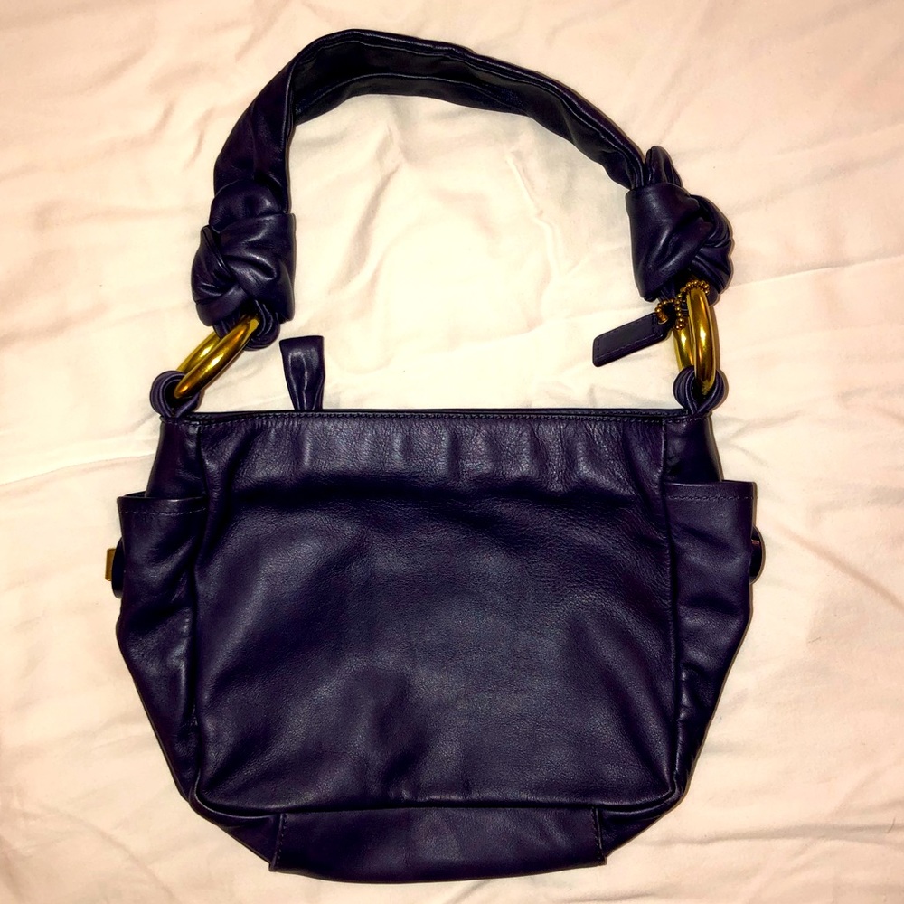 Coach Resort Purse-2008 Collection-Purple Leather Hand Shoulder Bag J0873-42167